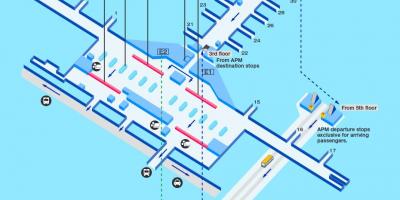 ہانگ کانگ ہوائی اڈے کے گیٹ نقشہ